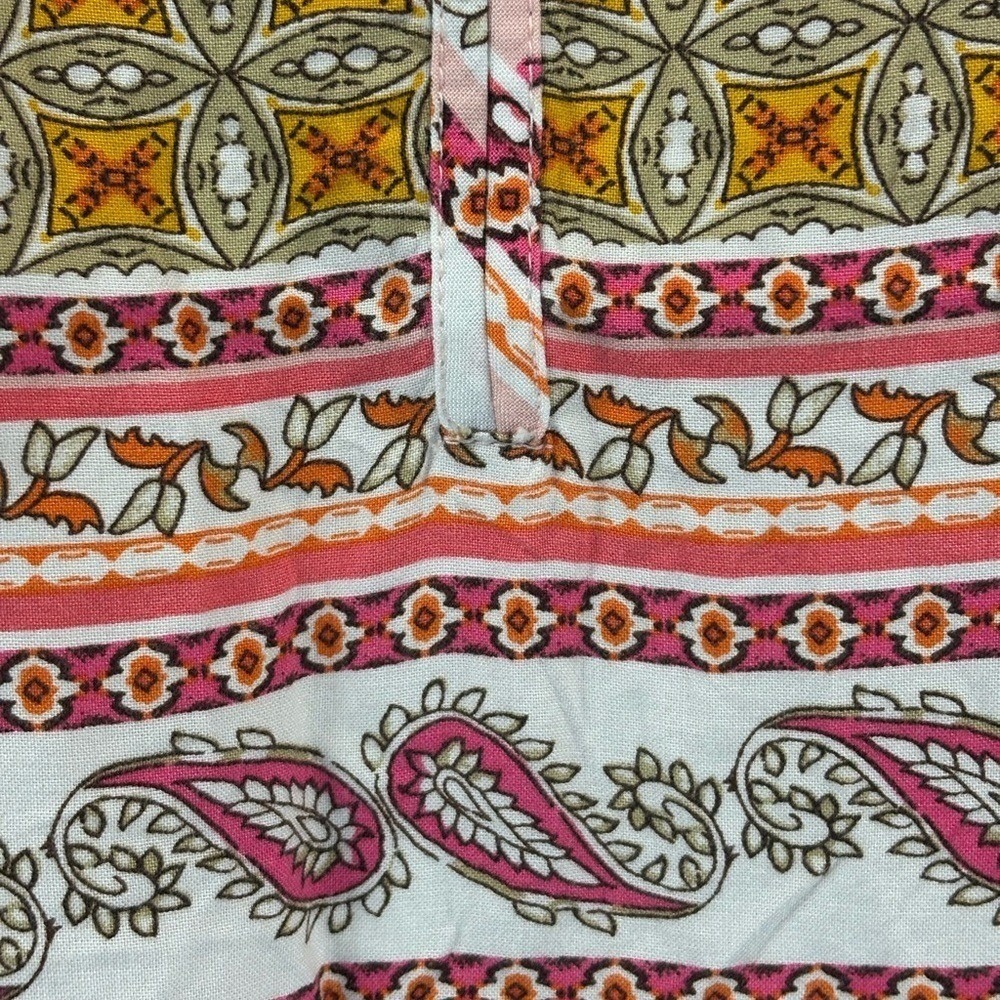 Sonoma 100% Rayon Pink‎ & Orange Paisley Print Tank Top (Size XL) - Picture 3 of 3
